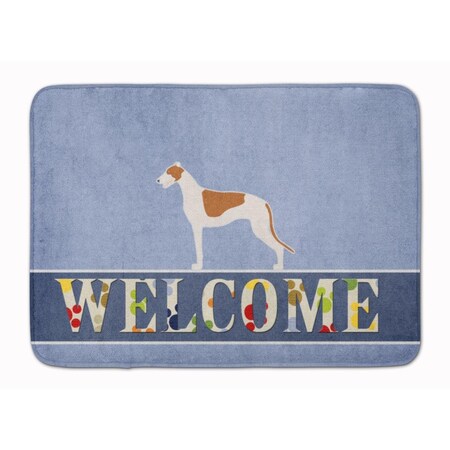 Carolines Treasures Greyhound Welcome Machine Washable Memory Foam Mat BB5509RUG